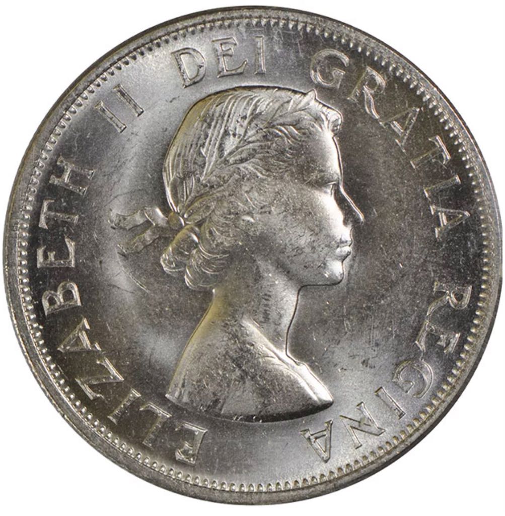 Roll Of Canadian 50 Cent Pieces 1958  coin collectible - Main Image 2