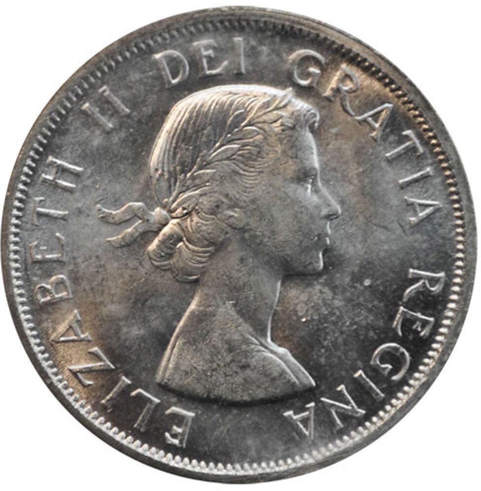 Roll Of Anadian 50 Cent Pieces 1955  coin collectible - Main Image 2