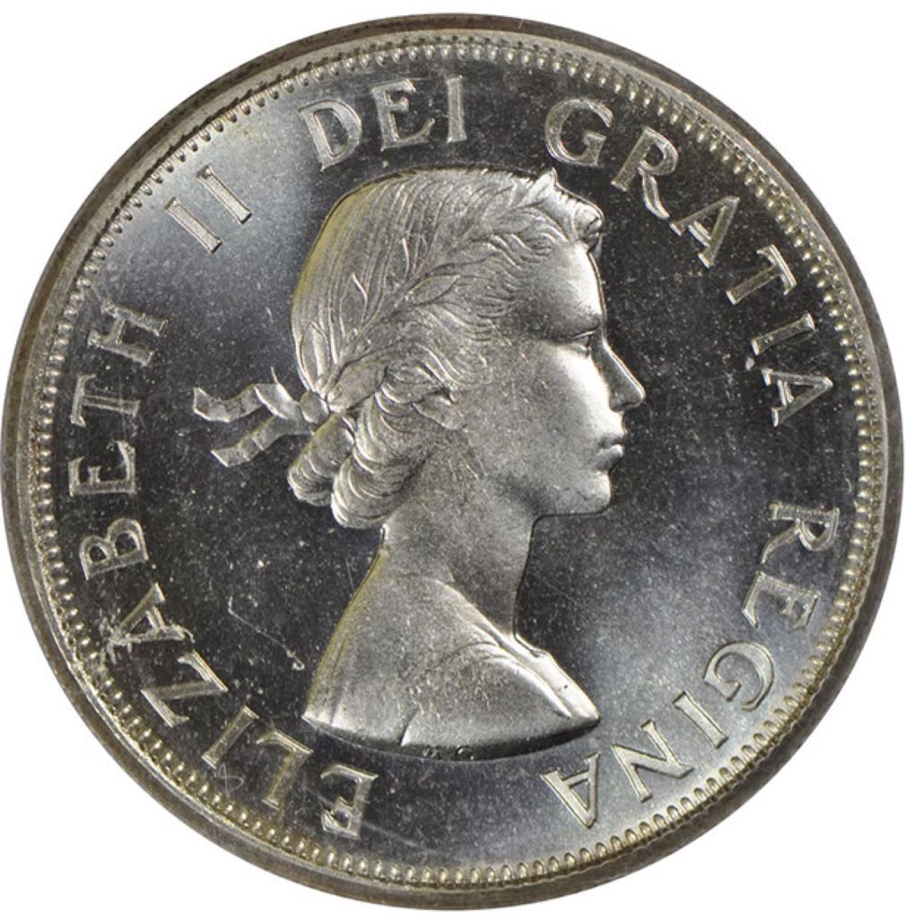 Roll Of Canadian 50 Cent Pieces 1960  coin collectible - Main Image 2