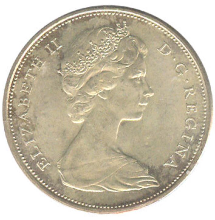 Roll Of Canadian 50 Cent Pieces 1965  coin collectible - Main Image 2