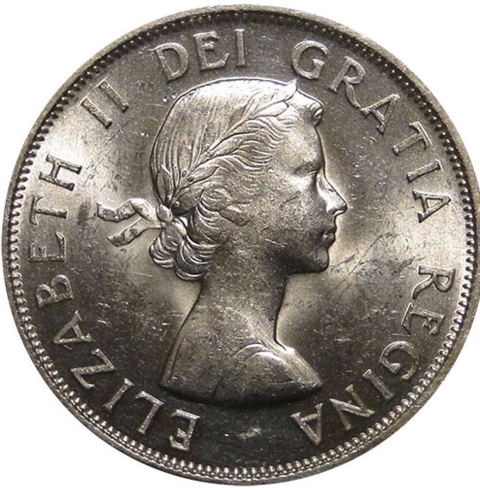 Roll Of Canadian 50 Cent Pieces 1964  coin collectible - Main Image 2