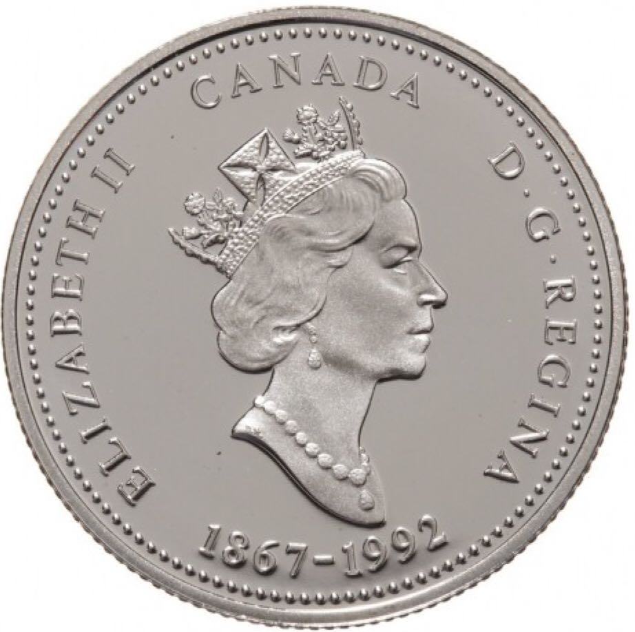Roll Of Canadian 25 Cent Coins 1992  coin collectible - Main Image 2