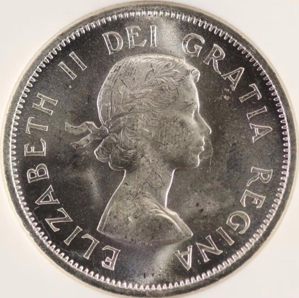 Roll Of Canadian 25 Cent Coins 1959  coin collectible - Main Image 2