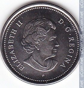 Roll Of Canadian 25 Cent Coins  coin collectible - Main Image 2