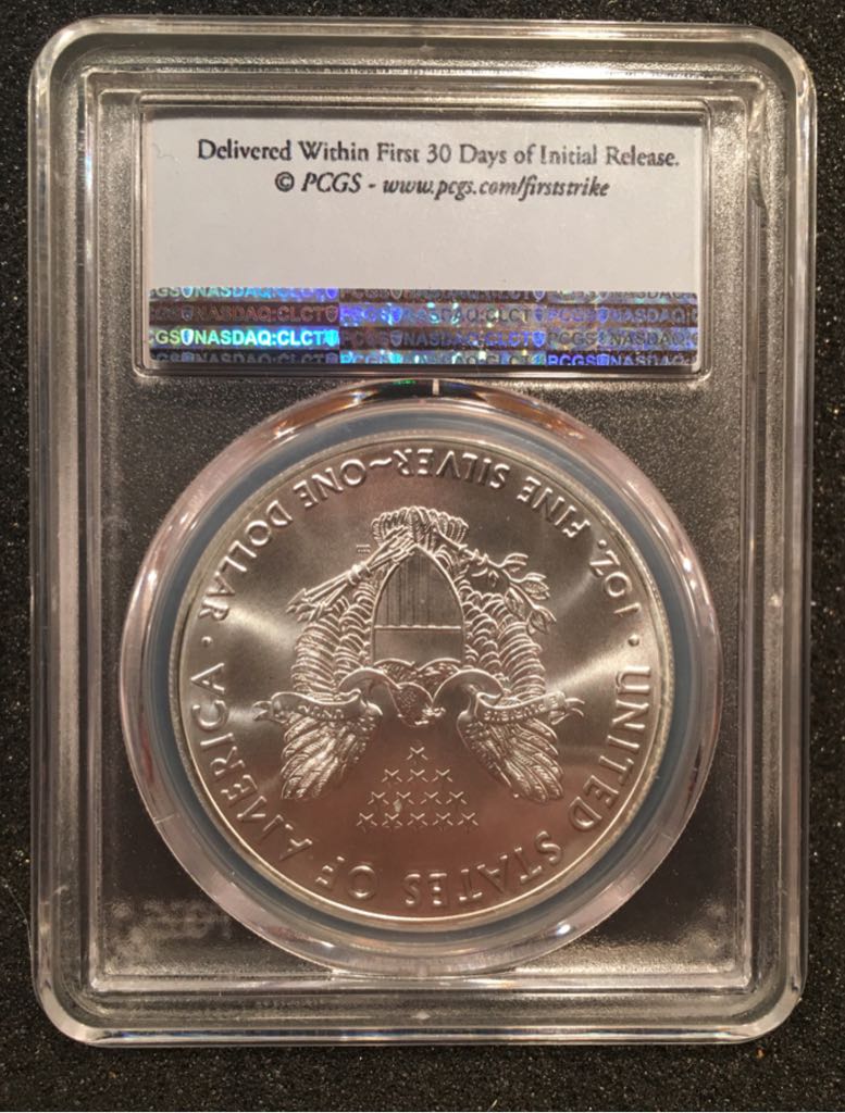 Slab American Eagle 2017-W American Silver Eagle PCGS PR70 DCAM PCGS No. 624301. 70/84151631 Signed by Thomas Cleveland  coin collectible - Main Image 2