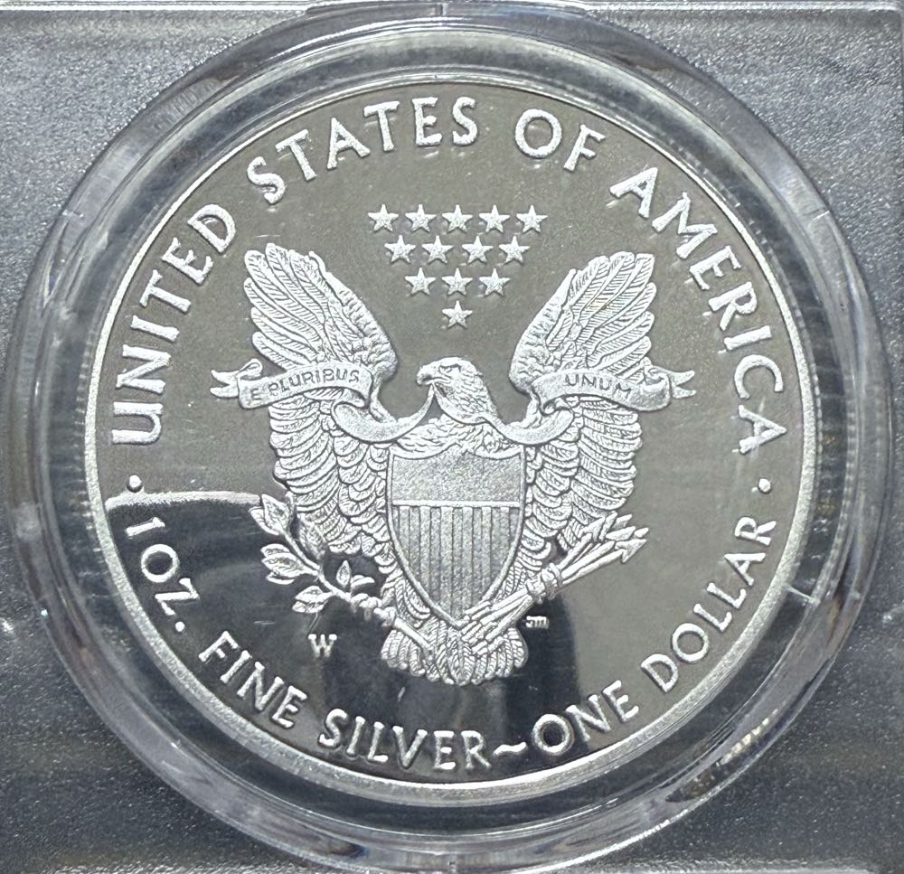 Slab American Eagle 2017-W American Silver Eagle PCGS PR70 DCAM PCGS No. 624301. 70/84151631 Signed by Thomas Cleveland  coin collectible - Main Image 3