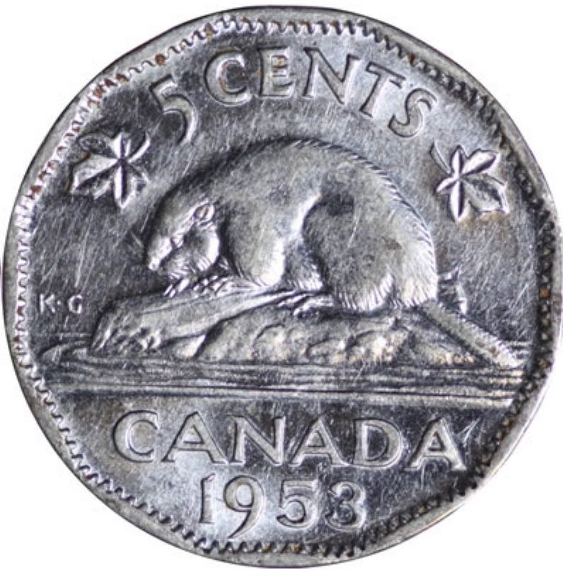 Roll Of Canadian 5 Cent Coins  coin collectible - Main Image 1