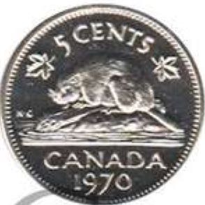 Roll Of Canadian 5 Cent Coins