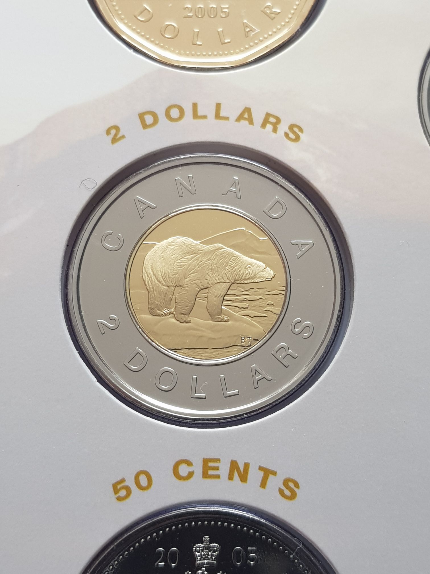 Roll Of Canadian 25 Cent Coins