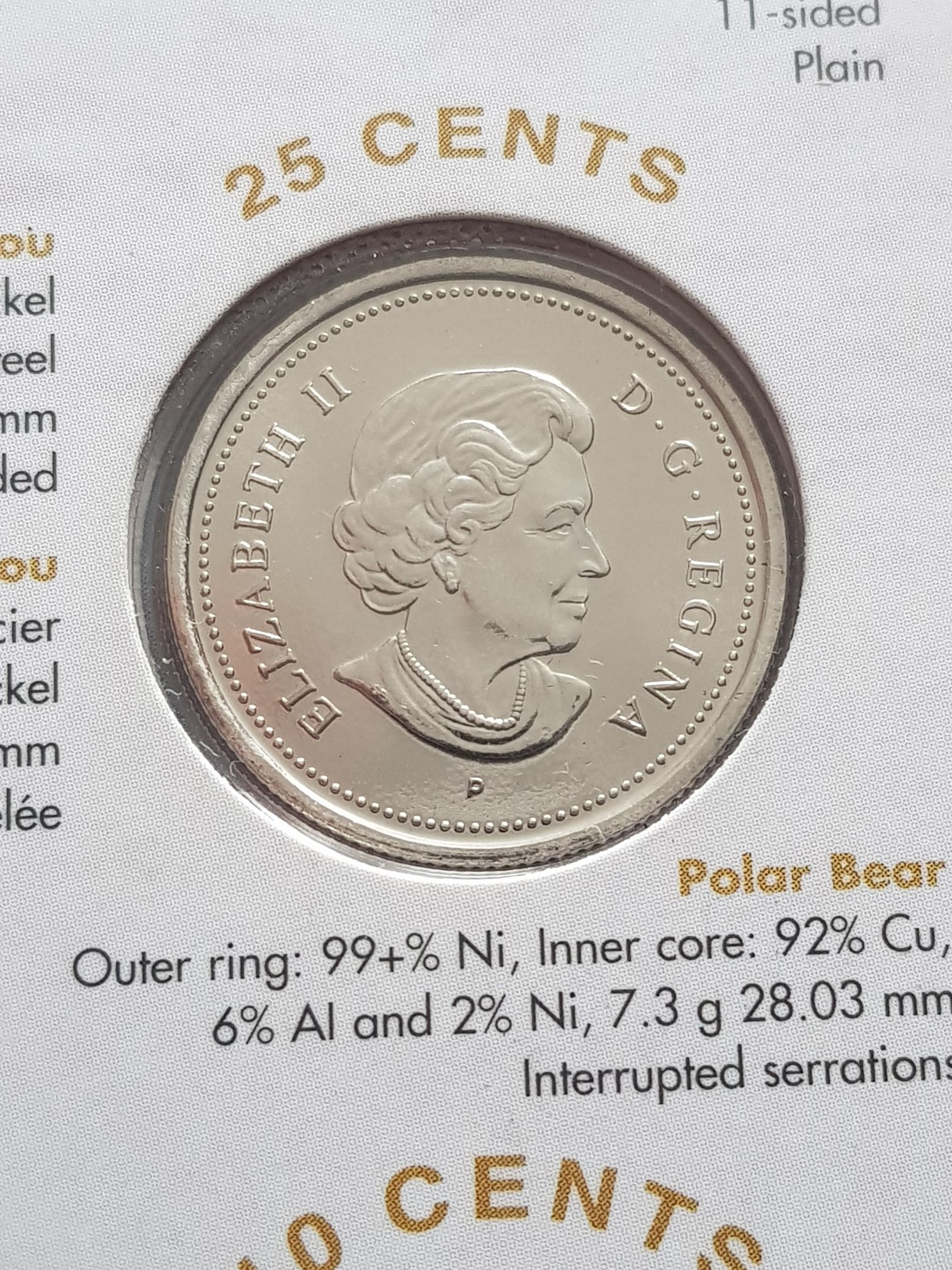 .25 Centavos De Dólar  coin collectible - Main Image 2