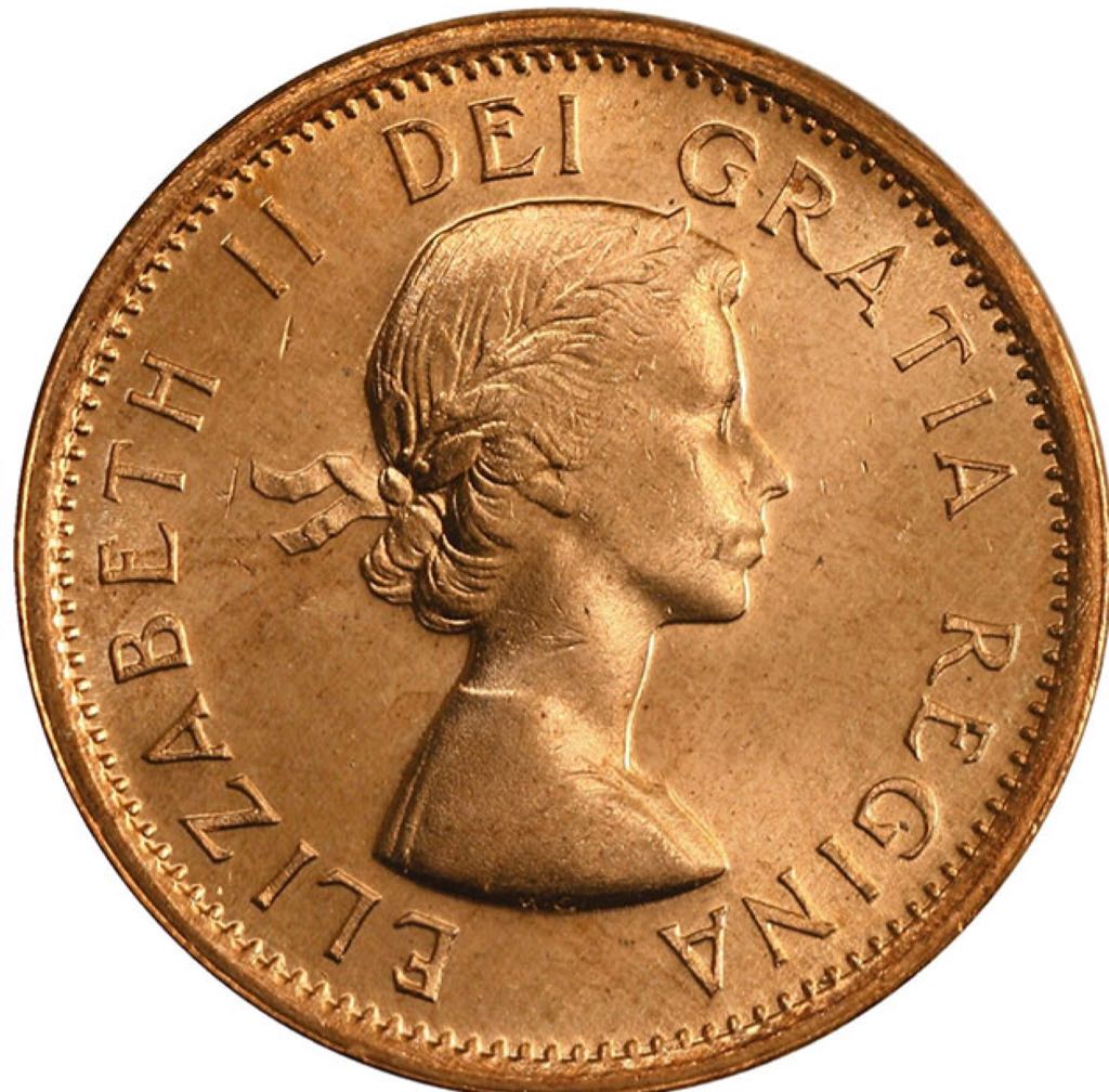 Roll Of Canadian Pennies  coin collectible - Main Image 2