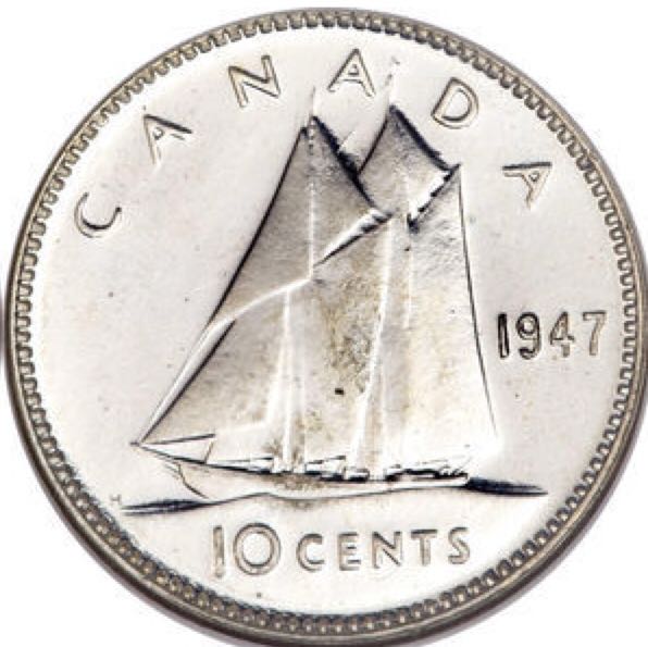 Roll Of Canadian 50 Cent Coins