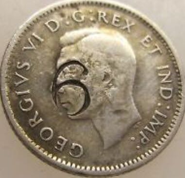 Roll Of Canadian 10 Cent Coins 1945  coin collectible - Main Image 2