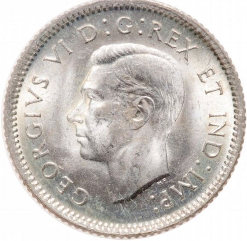 Roll Of Canadian 10 Cent Coins 1937  coin collectible - Main Image 2