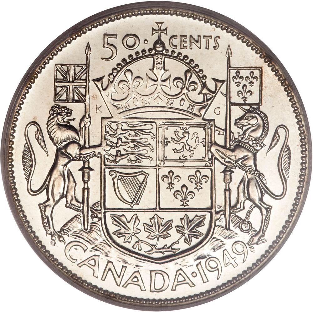Roll Of Canadian 50 Cent Coins coin collectible - Main Image 1