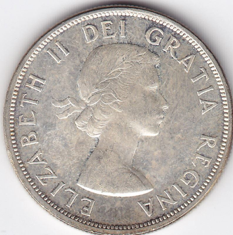 1961 Canadian Silver Dollar  coin collectible - Main Image 2