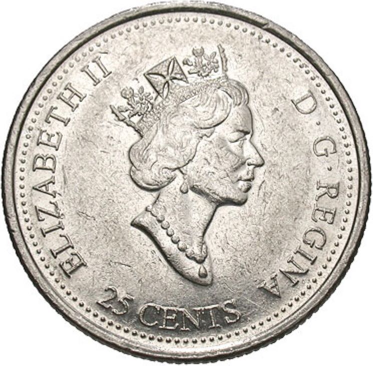 Roll Of Canadian 25 Cent Coins  coin collectible - Main Image 2