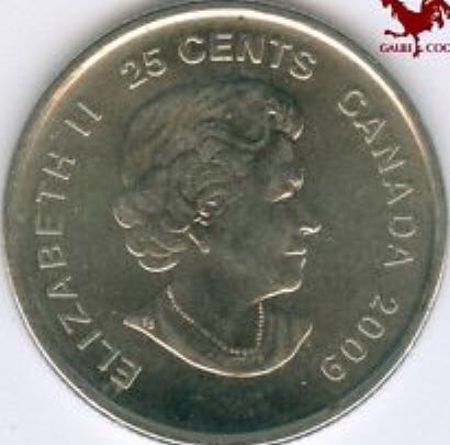 Roll Of Canadian 25 Cent Coins 2009  coin collectible - Main Image 2