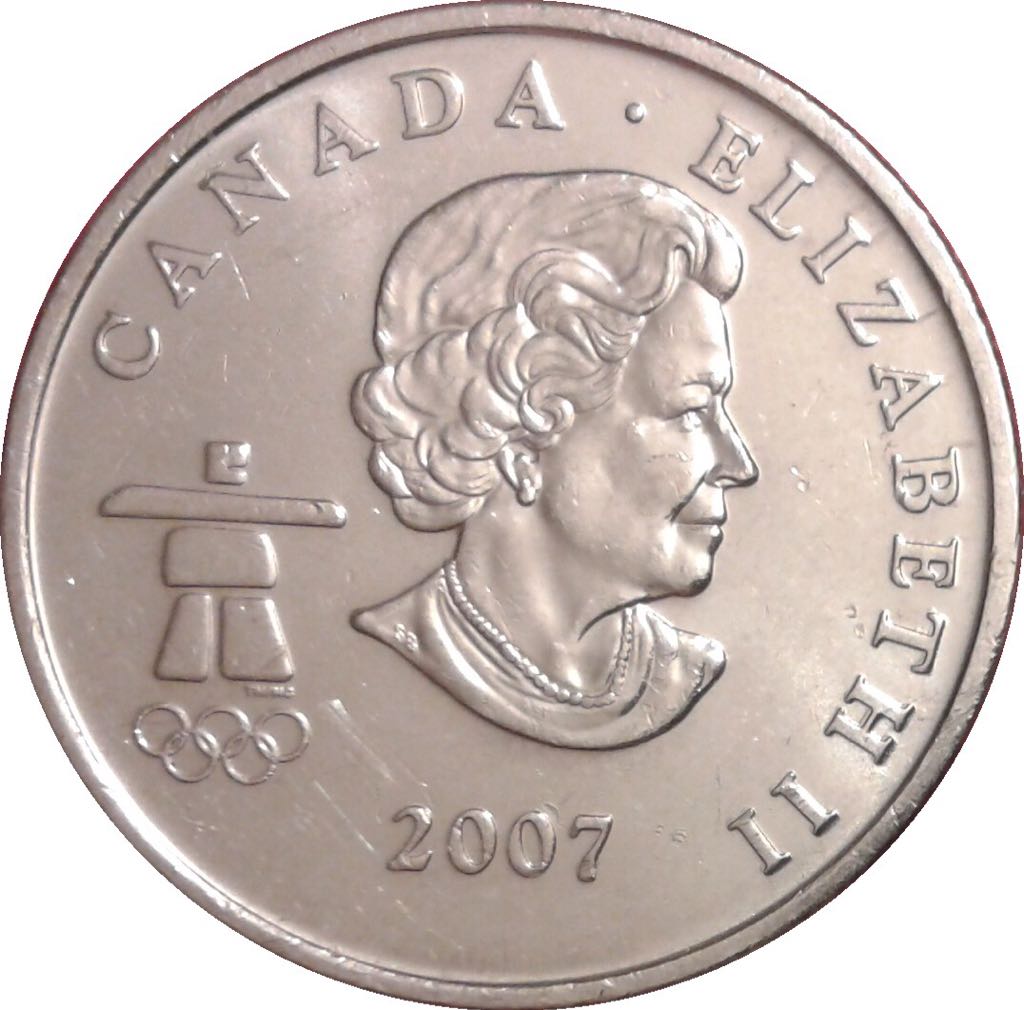 Roll Of Canadian 25 Cent Coins 2007  coin collectible - Main Image 2
