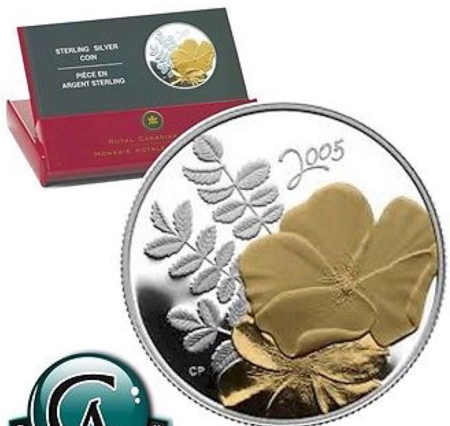 Proof Silver Flowers Selectively Gold Plated  coin collectible - Main Image 2