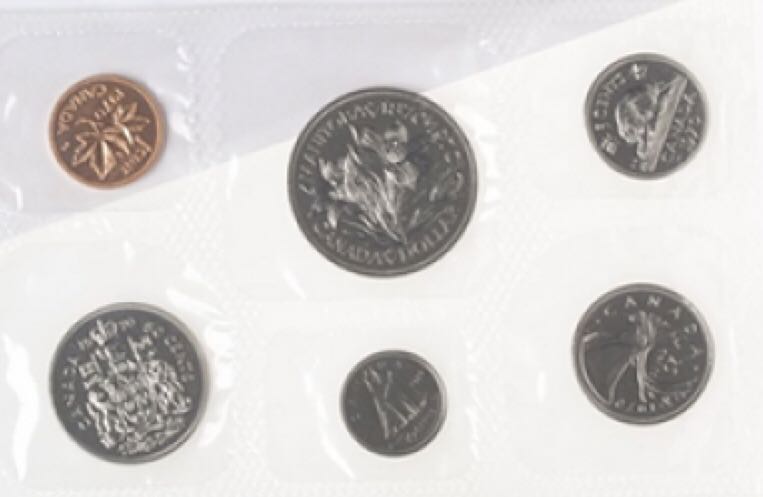 Roll Of Canadian 5 Cent Coins