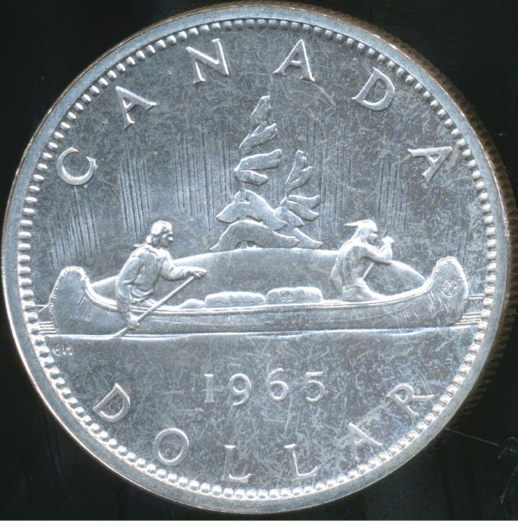 Roll Of Canadian 25 Cent Coins