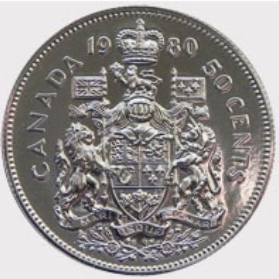 Roll Of Canadian 25 Cent Coins