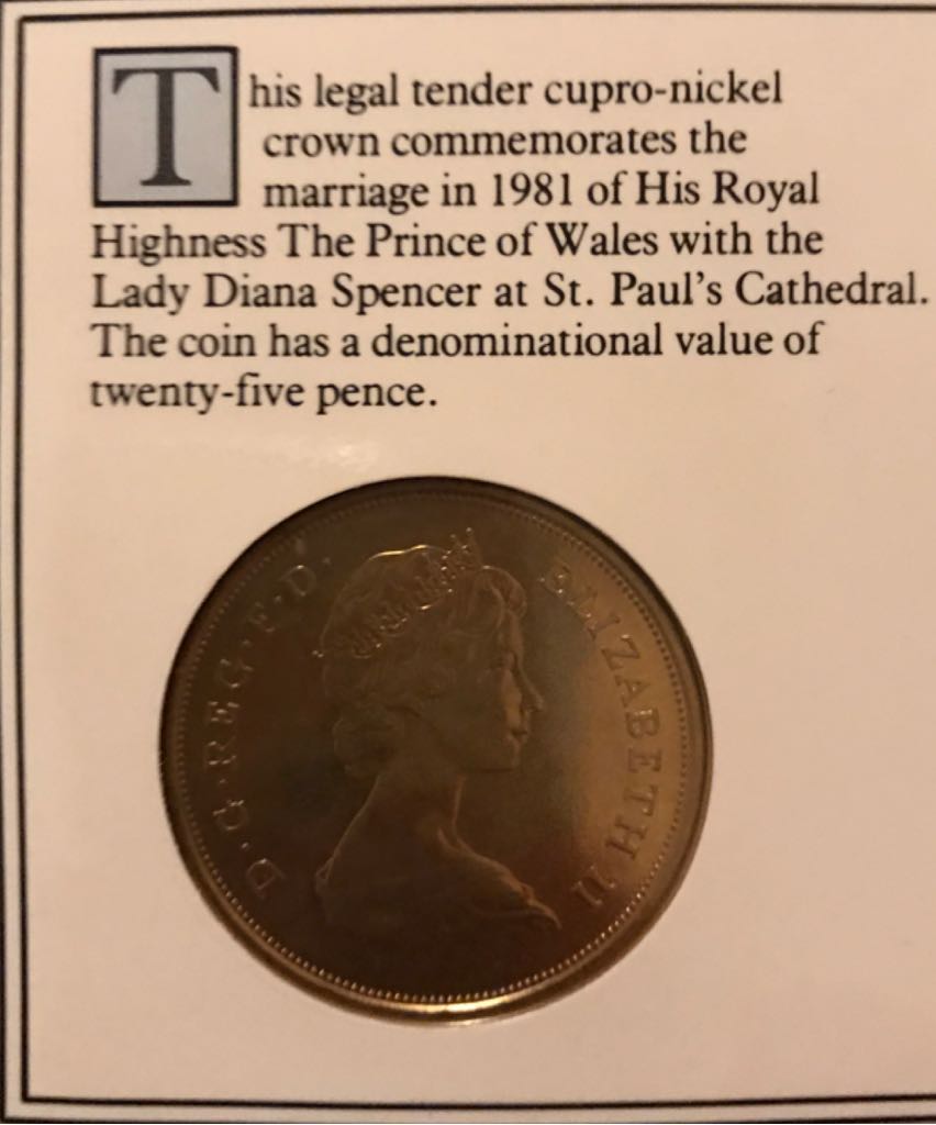 Commemorating The Marrige Of H.R.H The Prince Of Wales To Lady Diana Spencer  coin collectible - Main Image 2