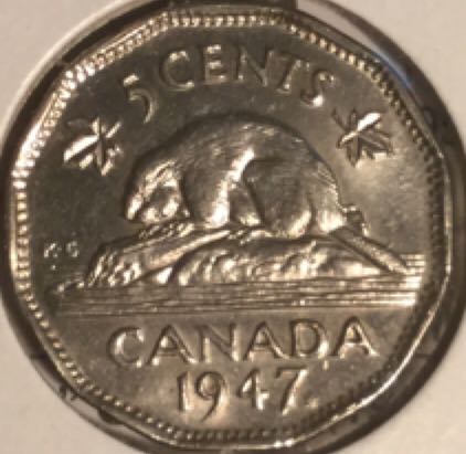 Roll Of Canadian 5 Cent Coins