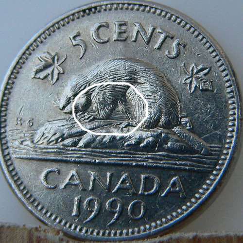 Canadian Copper 1 Cent Coin 1955