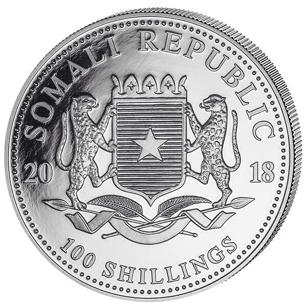 Somalia 1oz  Silver Elephant  coin collectible - Main Image 2
