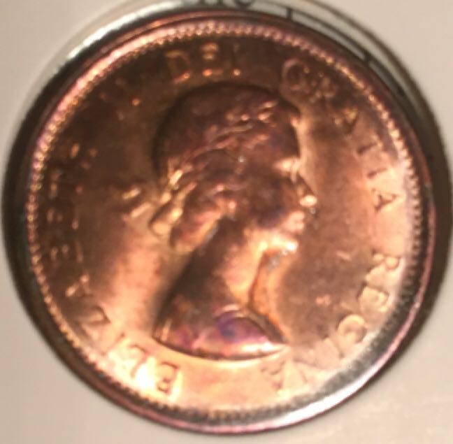 1-Canadian 1 Cent, 1960  coin collectible - Main Image 2