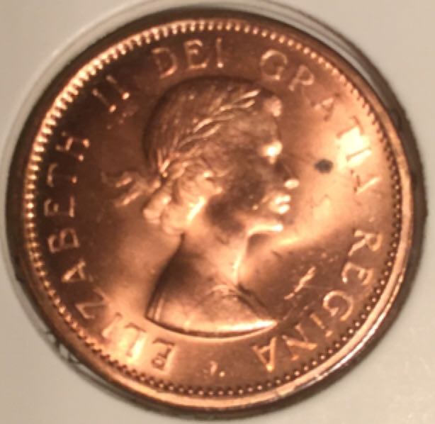 1-Canadian 1 Cent, 1961  coin collectible - Main Image 2