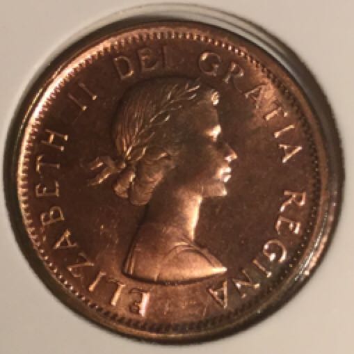 1-Canadian 1 Cent, 1963  coin collectible - Main Image 2