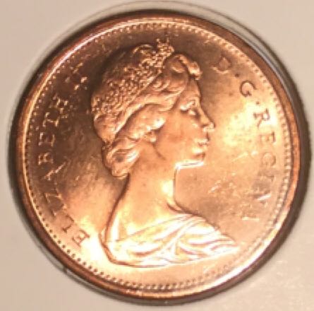 1-Canadian 1 Cent, 1967  coin collectible - Main Image 2