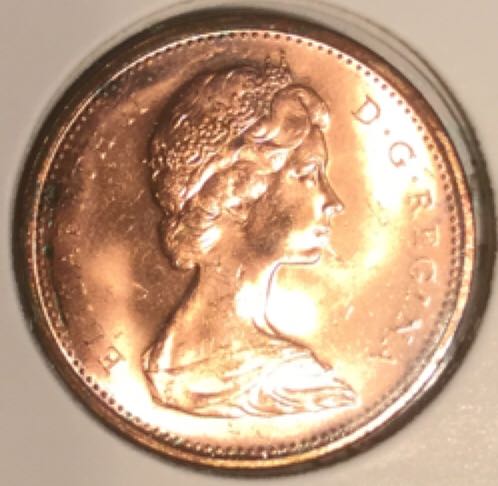 1-Canadian 1 Cent, 1968  coin collectible - Main Image 2