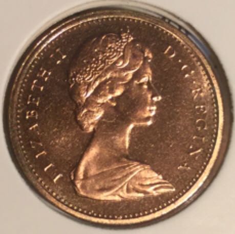1-Canadian 1 Cent, 1974  coin collectible - Main Image 2