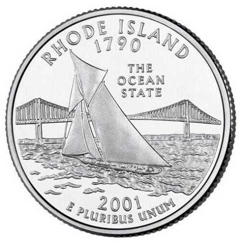 2001 Rhode Island Quarter  coin collectible - Main Image 2