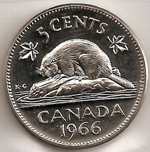 Canadian Nickel 25 Cent Coin
