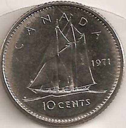 Roll Of Canadian Nickel 10 Cent Coins coin collectible - Main Image 1