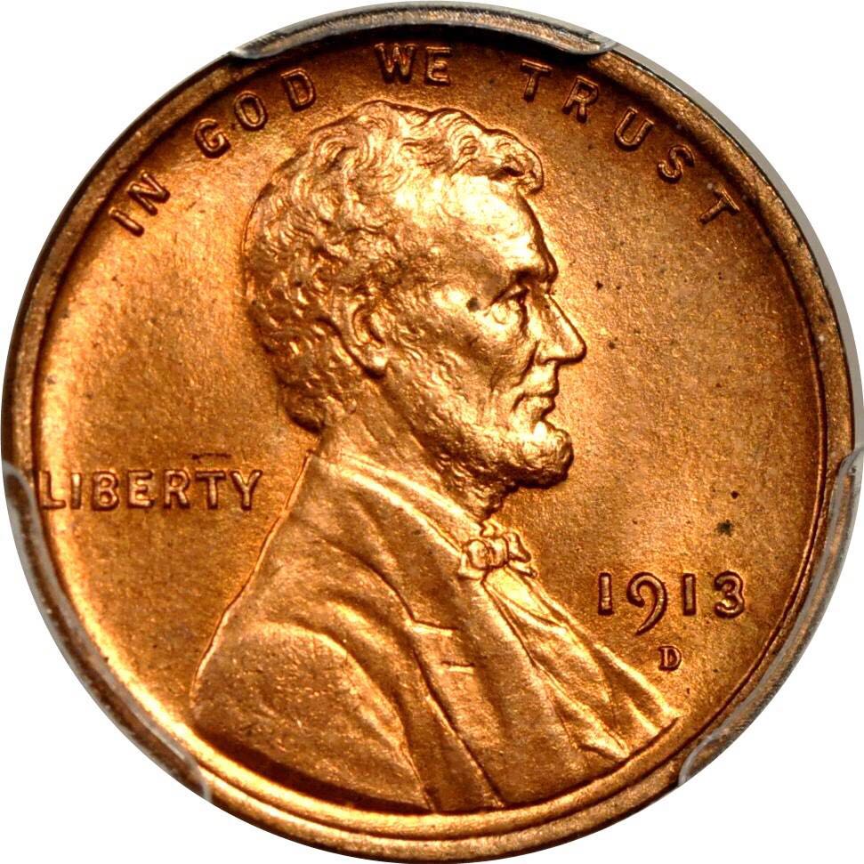 1913 D Lincoln Wheat Cent coin collectible - Main Image 1