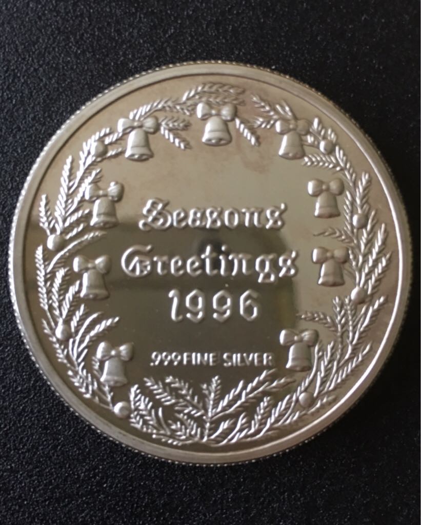 1996 Christmas Silver Round  coin collectible - Main Image 2