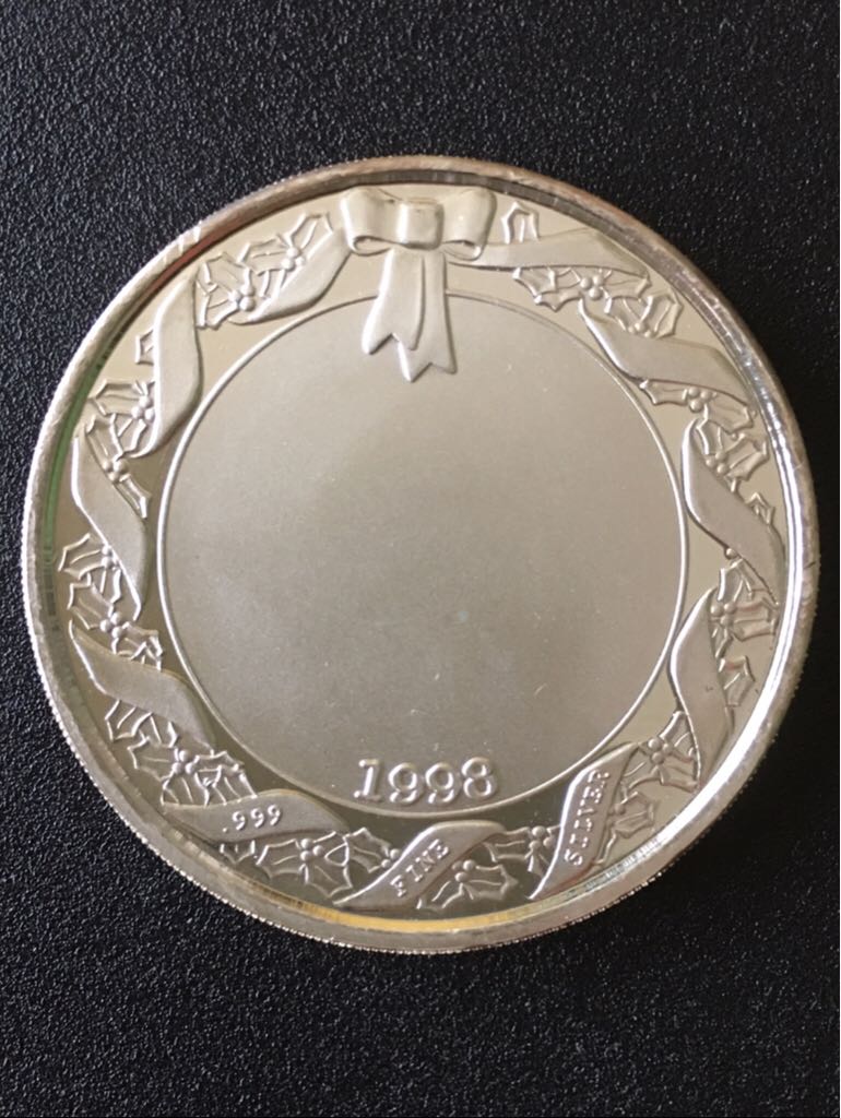 1998 Christmas Silver Round  coin collectible - Main Image 2