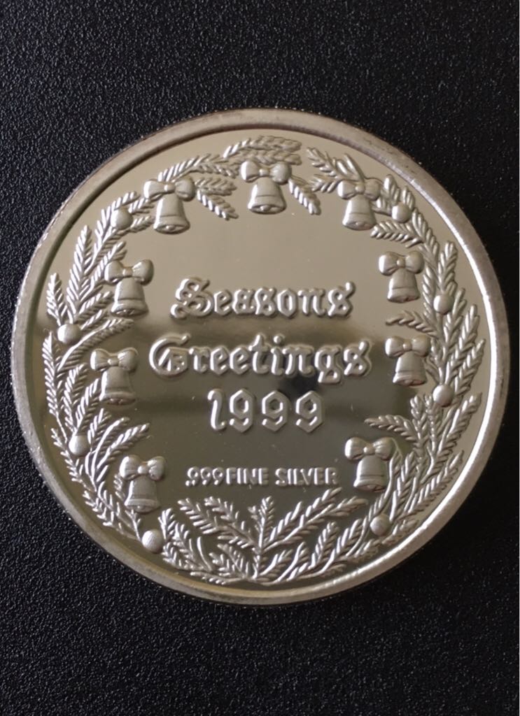 1999 Christmas Silver Round  coin collectible - Main Image 2