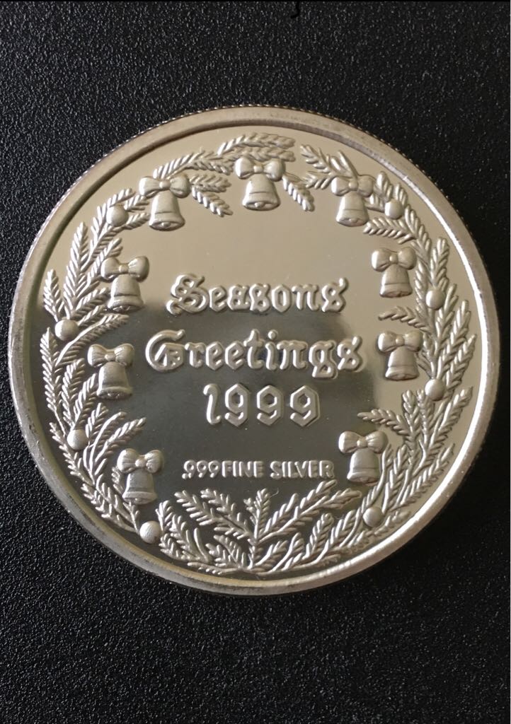 1999 Christmas Silver Round  coin collectible - Main Image 2