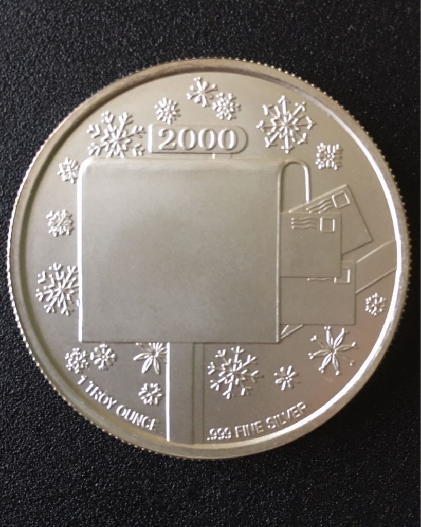 2000 Christmas Silver Round  coin collectible - Main Image 2