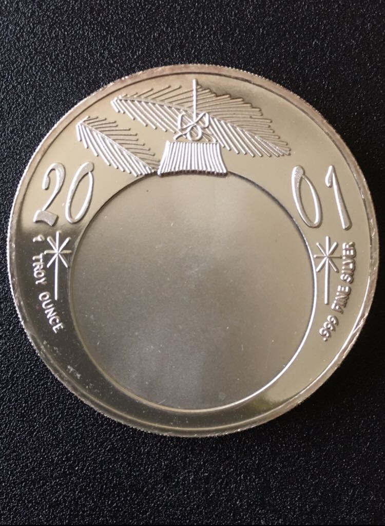 2001 Christmas Silver Round  coin collectible - Main Image 2