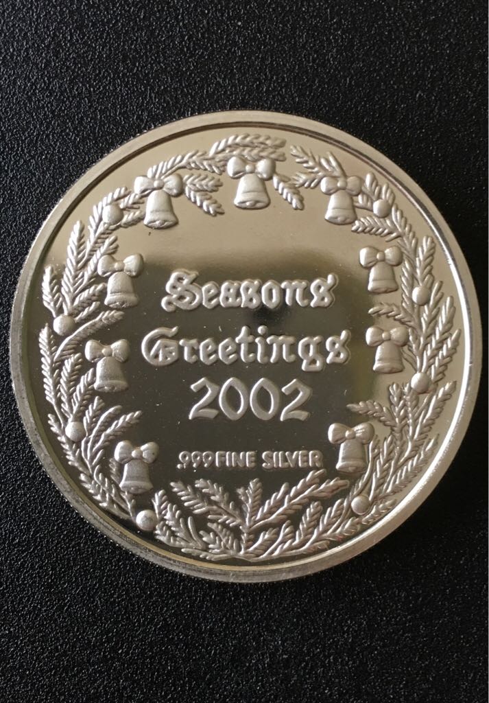 2002 Christmas Silver Round  coin collectible - Main Image 2