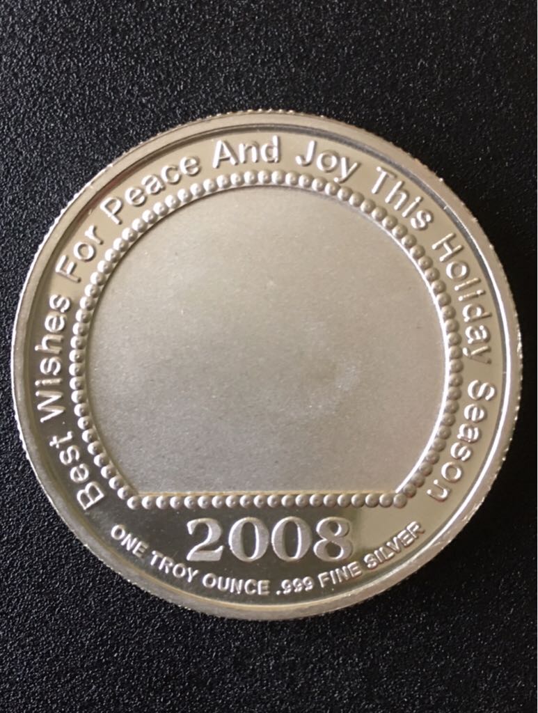 2008 Christmas Silver Round  coin collectible - Main Image 2