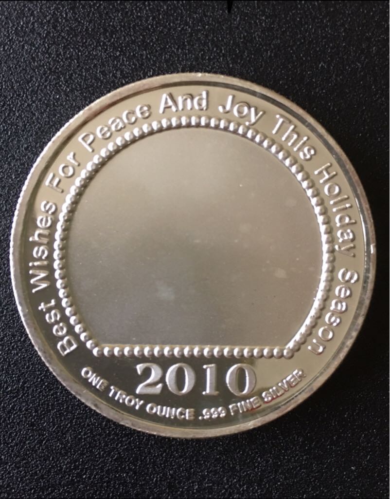 2010 Christmas Silver Round  coin collectible - Main Image 2